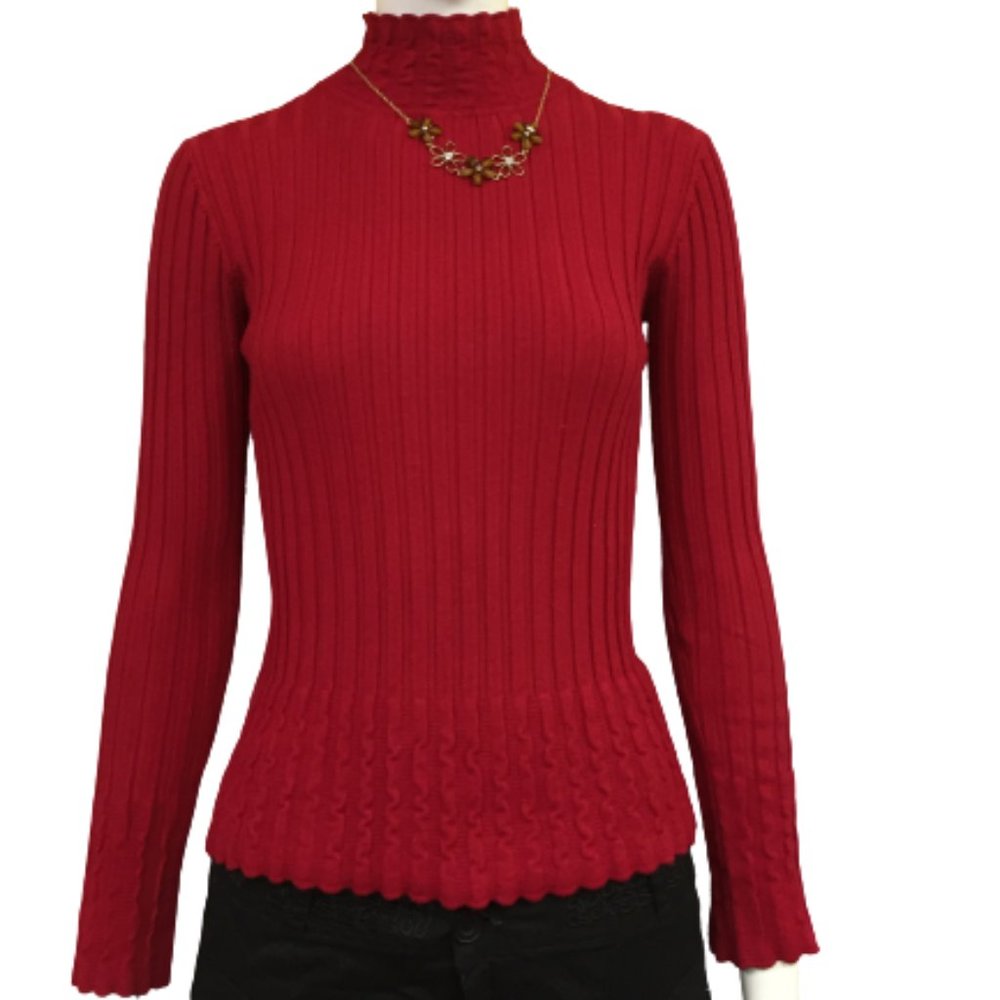 VEX Collection Red Size S Long Sleeve Sweater